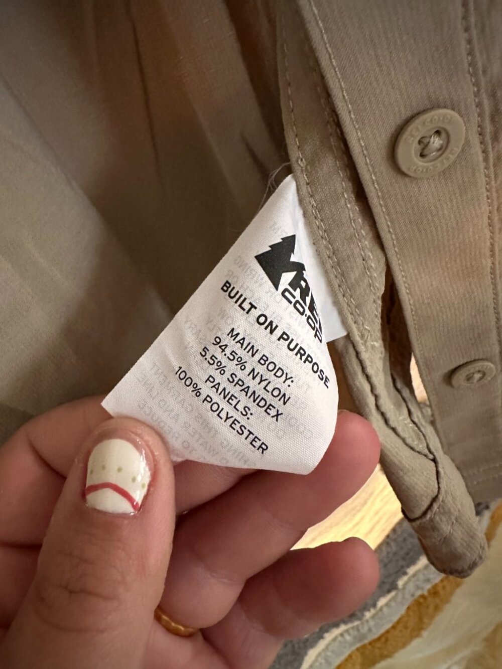 REI Co-op Sahara Long Sleeve Convertible Hiking Shirt Tan Khaki - Women's XS - Picture 4 of 6